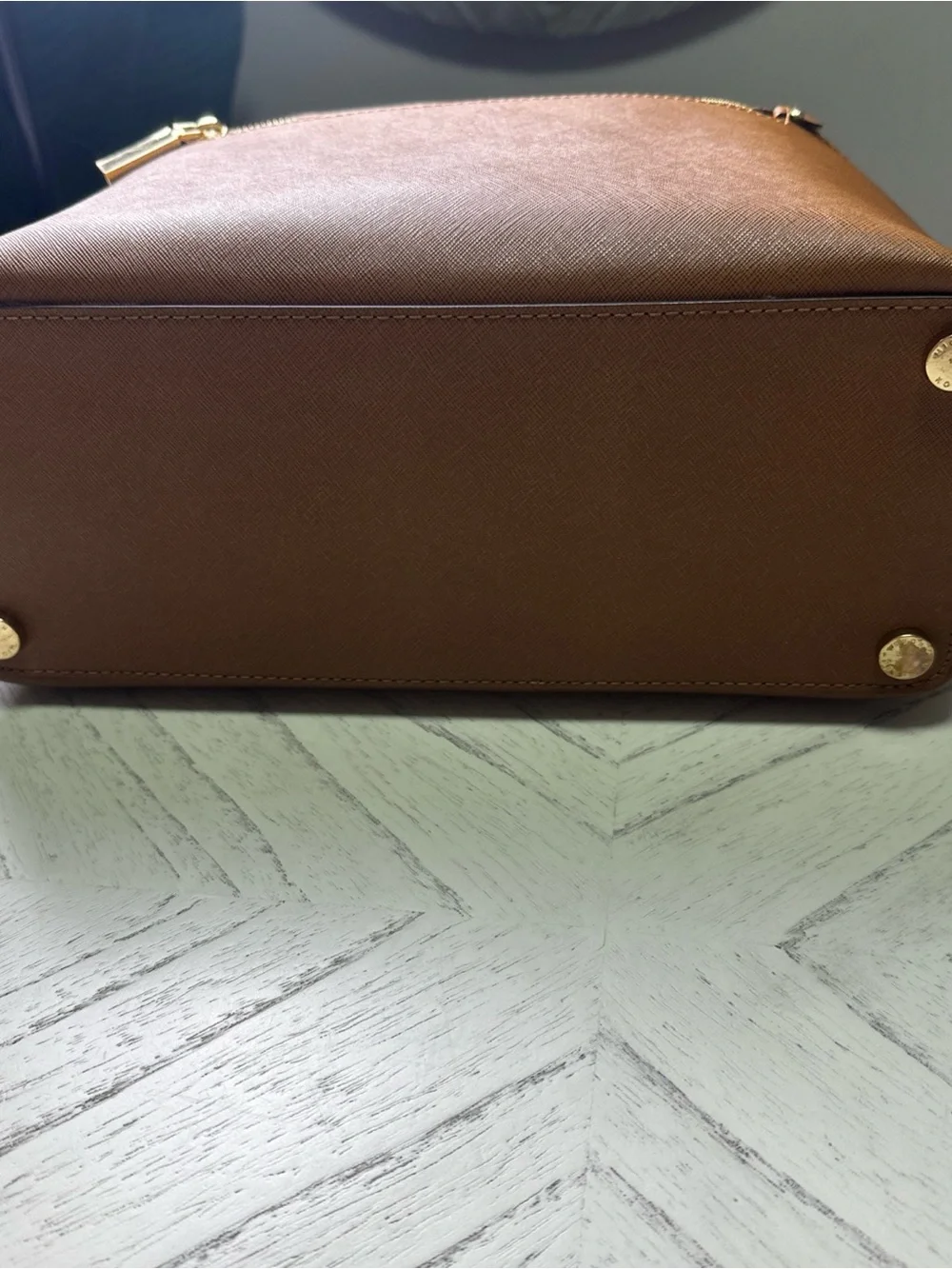 Michael Kors Brown Saffiano Satchel with Matching Wallet